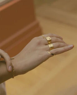 Reflection V-ring, Gold-plated Sterling Silver-46 -Billi Bi butik 5715180052095 4