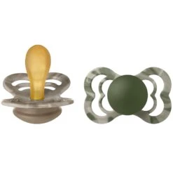 Bibs Supreme Sutter - 2-pak - Str. 2 - Naturgummi - Green Mix