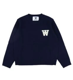 Wood Wood Bluse - Strik - Uld - Ben - Navy