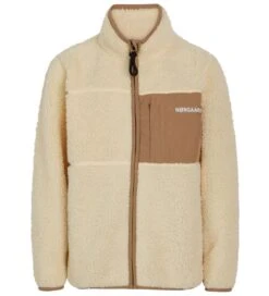 Mads Nørgaard Fleecejakke - Jeffo - Vanilla Custard M. Brun