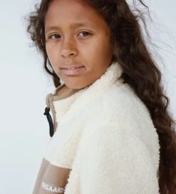 Mads Nørgaard Fleecejakke - Jeffo - Vanilla Custard M. Brun -Billi Bi butik EK582 3