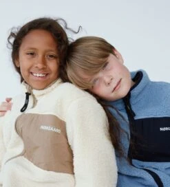 Mads Nørgaard Fleecejakke - Jeffo - Vanilla Custard M. Brun -Billi Bi butik EK582 4