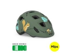 Met Hooray MIPS - Børnecykelhjelm - Green Forest/glossy - Str. 46-52 Cm