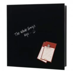 Nøgleskab Sort Glas Front