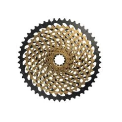 SRAM XG-1299 Kassette (12-speed | 10-12-14-14-16-18-18-21-24-24-28-32-36-36-42-50 Tænder | Guldfarvet)