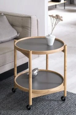 Bølling Tray Table 60 / Oiled Oak -Billi Bi butik brdr krueger bord boelling bakkebord 60 olieret ege sunny yellow cream 5260370