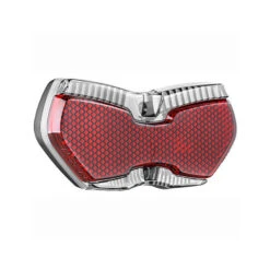 Busch + M&uuml;ller Toplight View Brake Tec Cykellygte Med Bremselysfunktion, R&oslash;d/gennemsigtig