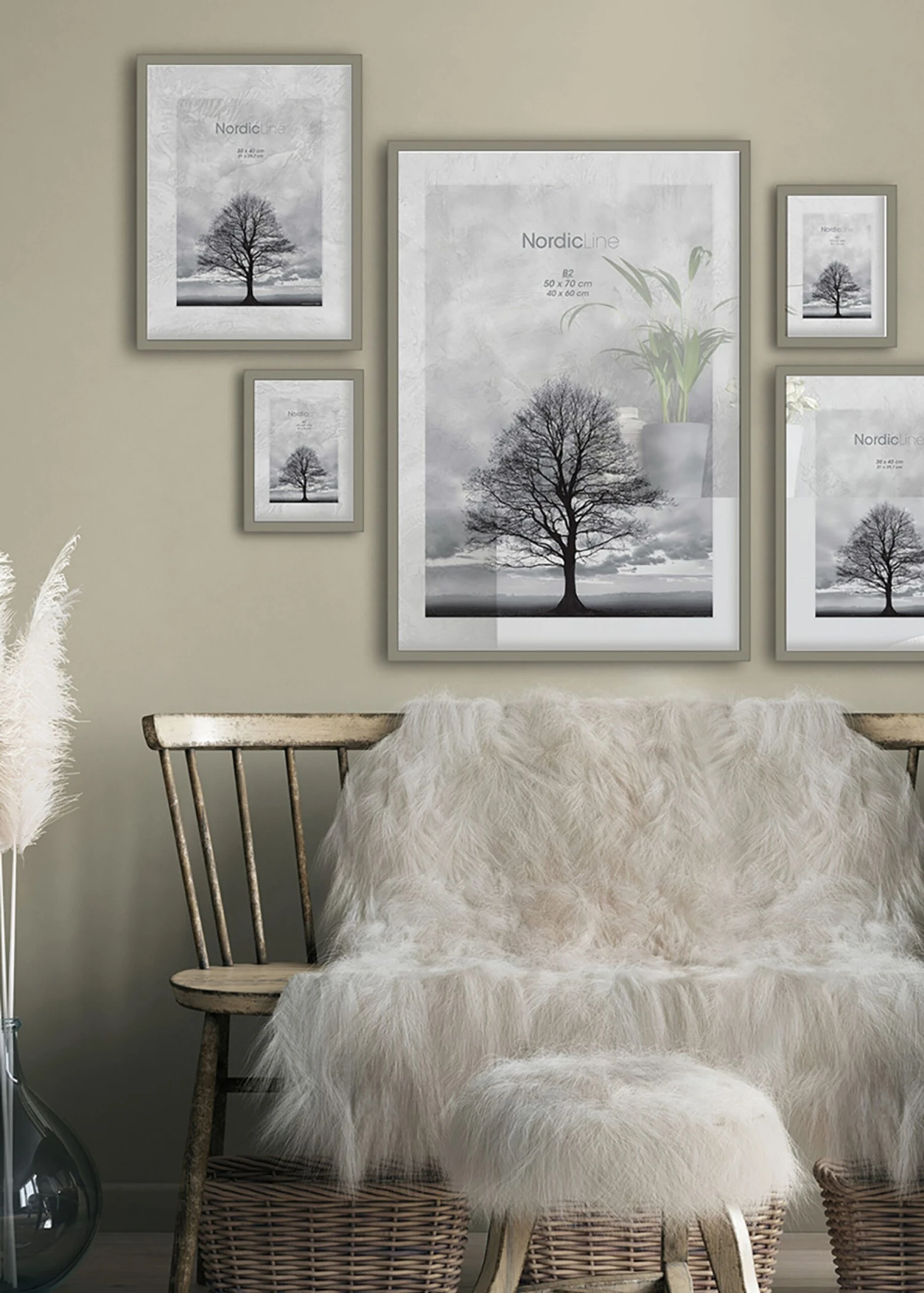 Nordic Line Frames - Green Leaf 5 Nordic Line Frames - Green Leaf - Billede 3