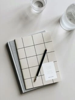 EVEN - Work Journal 23 EVEN - Work Journal -Billi Bi butik notem notesbog notem even work journal light grey cloth 5654490